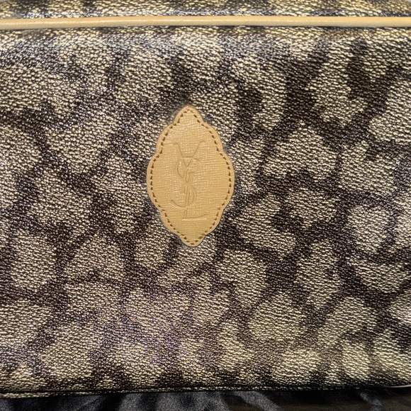 Yves Saint Laurent Brown Leopard-Print clutch/Pouchette - Picture 8 of 10